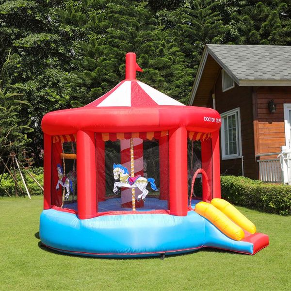 Il Castello Bounce House Jumping per Bambini Piccolo Buttafuori Gonfiabile Jumper Moonwalk Trampolino Outdoor Indoor Giostra Giostra Design Divertenti Giocattoli Regali Compleanno