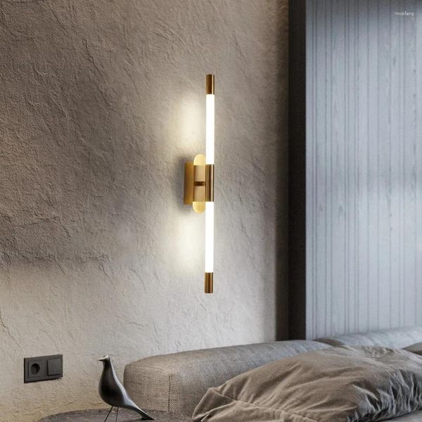 Wandleuchte, minimalistischer Streifen, LED, 10 W, Schlafzimmer, Nachttisch, modernes nordisches Wohnzimmer, El-Dekor