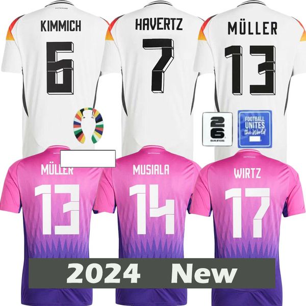 24 25 Deutschlands Fußballtrikots 2024 Europapokal Fans Version KROOS HUMMELS GNABRY WERNER MUSIALA REUS MULLER Herren Fußballtrikots S-4XL Fans HAVERTZ FRAUEN S-XL