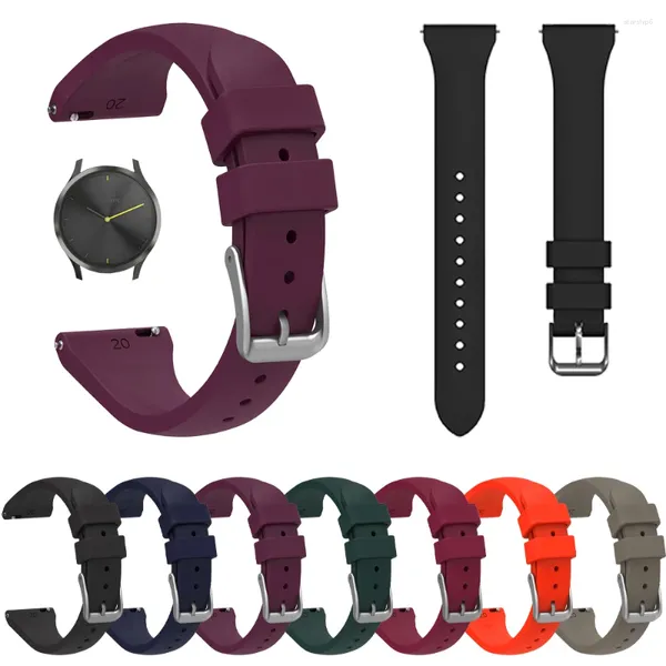 Ремешки для часов, тонкий силиконовый ремешок для Garmin Vivoactive 3 4 HR Band Sq Active Move Venu 2 Plus, браслет, ремешок для часов 20 мм 22 мм