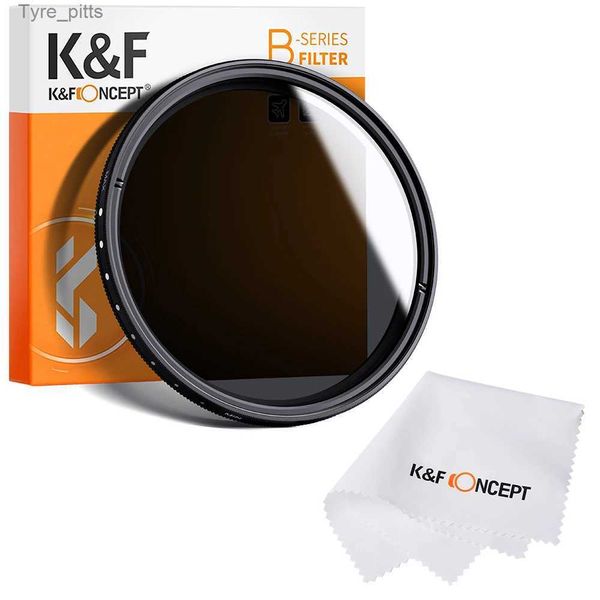 Filtros K F Concept 67mm Variável ND2-ND400 Filtro de lente ND (1-9 engrenagens) Filtro de densidade neutra ajustável com pano de limpeza de fibra ultrafina L2403