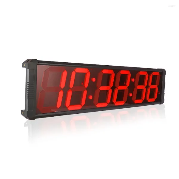 Wanduhren Große digitale Renn-Timing-Uhr für den Innenbereich, LED, mit Stoppuhr und Countdown-Timer-Alarm