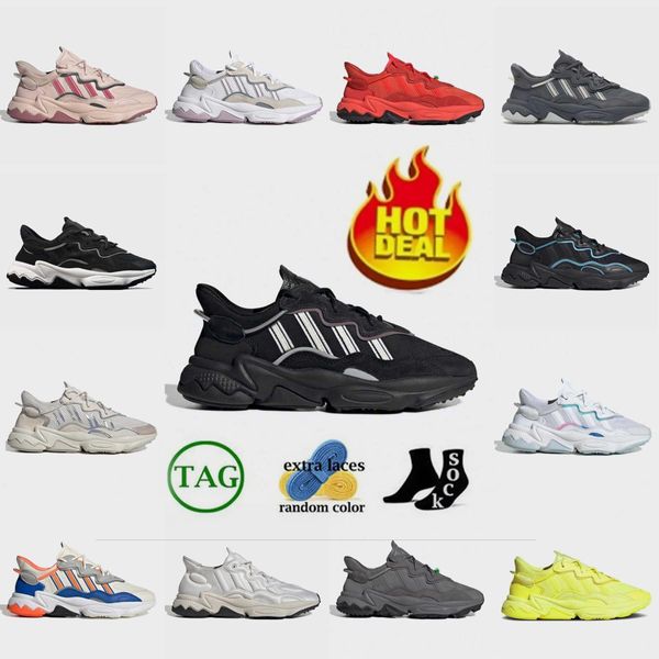 Adiciona sapatos casuais ozweego trilha halloween retro branco homens mulheres tênis multi preto roxo cinza vela bege treinador esportes clássico og