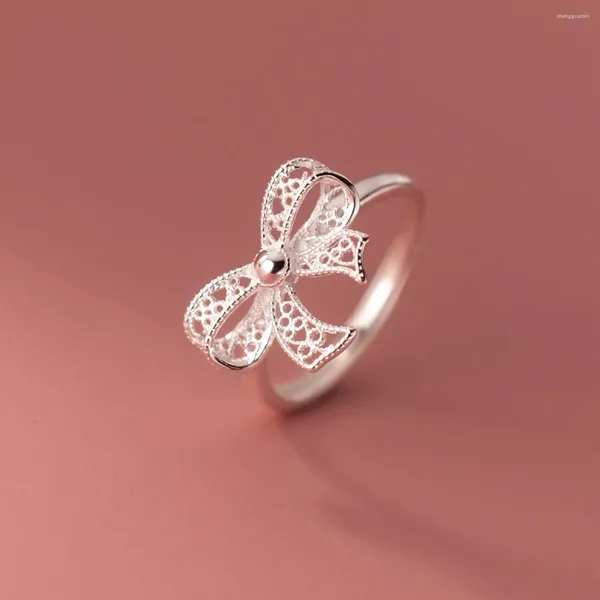 Anéis de cluster 925 prata esterlina arco aberto para mulheres noivado luxo jóias finas atacado acessórios entrega gratuita jóias