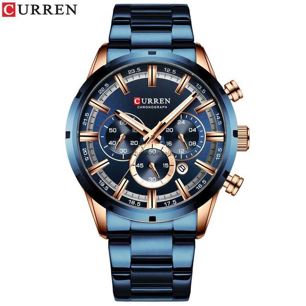 Curren / Carrion neue 8355 Herrenuhr, wasserdicht, Quarz, sechspoliger Kalender, Stahlband, Business-Herrenuhr