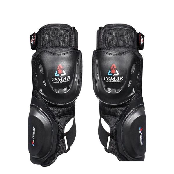 Armadura de motocicleta Vemar Racing Motocross Joelheiras Protetor Equipamento Pad Brace Moto Mx Suspensórios Skis Protection Guard Kneepads1352782 Dhktb