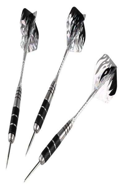 3-teiliges Set, 3-teiliges Dartset mit Stahlspitze, für Indoor-Sportspiele, Standard-Dartpfeile, vernickeltes Eisenfass, AL-Schäfte, Aurora Wing, Jagd, 3735170