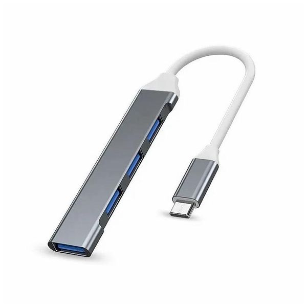 Estações de encaixe 4 em 1 tipo-C ou USB para 3.0Add2.0 Extender Mtifuncional Hub Expansion Dock para laptop móvel com pacote de varejo Dro Otlpu