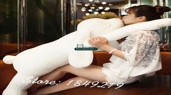 Dorimytrader Corea 120 centimetri gigante peluche morbido animale orecchie più lunghe coniglio giocattolo cartone animato addormentato coniglietto bambola regalo per bambini per ragazza giocattolo6500117