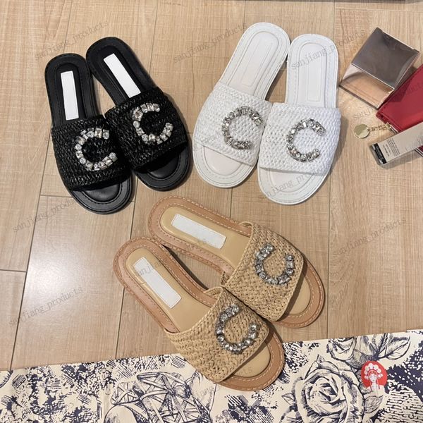 dois c diamante mulheres chinelos verão senhoras flor camélia gravata borboleta 2c pescador sandálias padrão apartamentos flip flops designer de moda slides borracha ao ar livre sapatos de praia