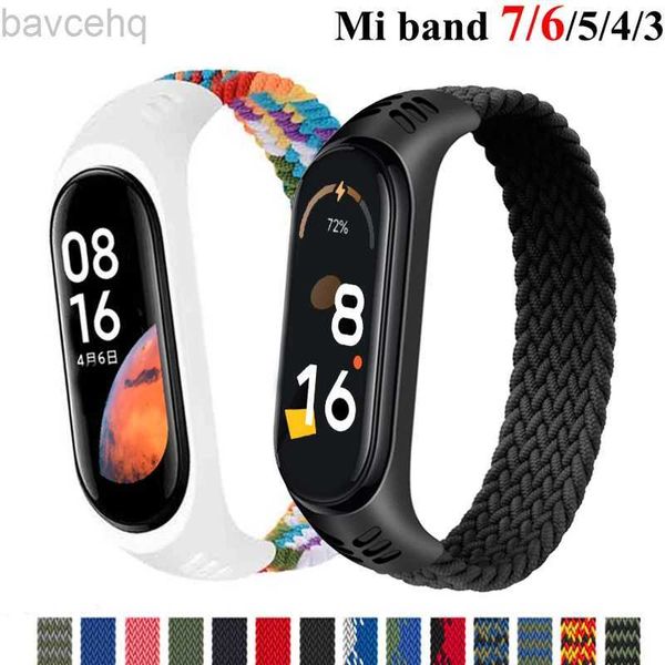 İZLE BANDLAR HOMEDERSTECT Center Product Centerxiaomi Mi Band 6 7 Naylon Dokuma ile Tek Yüzük Nabız Bilezik 24323