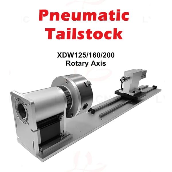 XDW125/ 160/200 Asse rotante con kit di stelle di coda di guida di guida pneumatica per incisione di intaglio laser in fibra marcatura da 86 motori