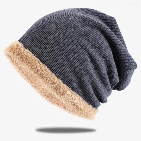 Береты, 2 шт./компл., женская и мужская зимняя шапка, комплект шарфов, утолщенная флисовая подкладка, шапка-бини, теплая уличная ветрозащитная шапка