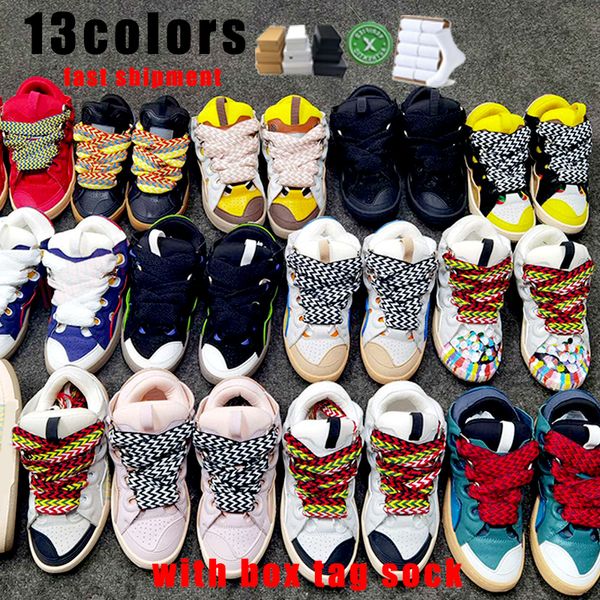 Sapatos de grife Lan designer tênis de borracha sola grossa Preto Branco Luz rosa Azul claro Preto branco Vermelho Azul Azul homens e mulheres esportes ao ar livre tênis de corrida