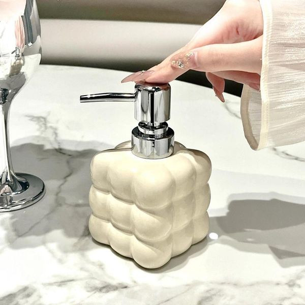 Bottiglie di stoccaggio Deluxe Press Lotion Bottle Wash Station Accessori per il bagno Dispenser per shampoo Contenitore per sapone Decorazioni per la casa Moderne