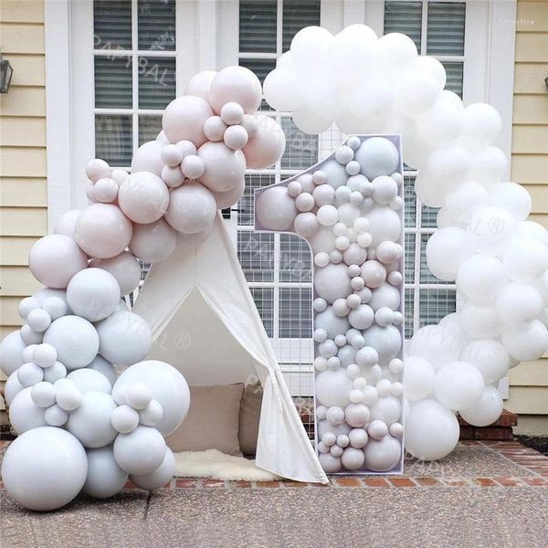 Parti Dekorasyonu 176pcs Mavi Balonlar Set Çift Katmanlı Kemer Çelenk Balon Kiti Düğün Doğum Arka Plan Bebek Duş Globos