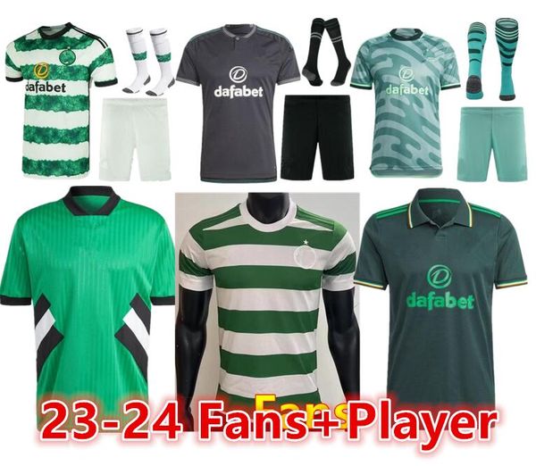 23 24 Celts Fußballtrikots Heim Auswärts EDOUARD Celtic Fc 2023 2024 JOSEPH Fußballtrikot ELYOUNOUSSI TURNBULL ETI CHRISTIE JOTA GRIFFITHS FORREST GUEYE6