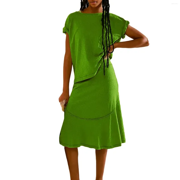 Повседневные платья Женские пижамные комплекты из двух частей с шортами, топы с рукавами и короткие подходящие комплекты одежды Vestidos De Fiesta Elegantes Para Mujer 2024