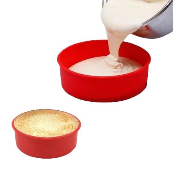 NUOVO Stampo in Silicone rotondo caldo Teglia antiaderente Torta a strati Mousse Stampo per cilindro fondente per pasticceria Accessori per la cucina