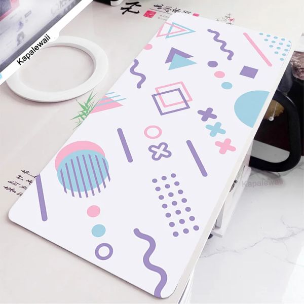 Almofadas Bonito Kawaii Teclado Tapete Gaming Desk Mats XXL Mouse Pad Gamer Tapete Deskpad Gaming Run para Office Home Grande Computador Mousepads