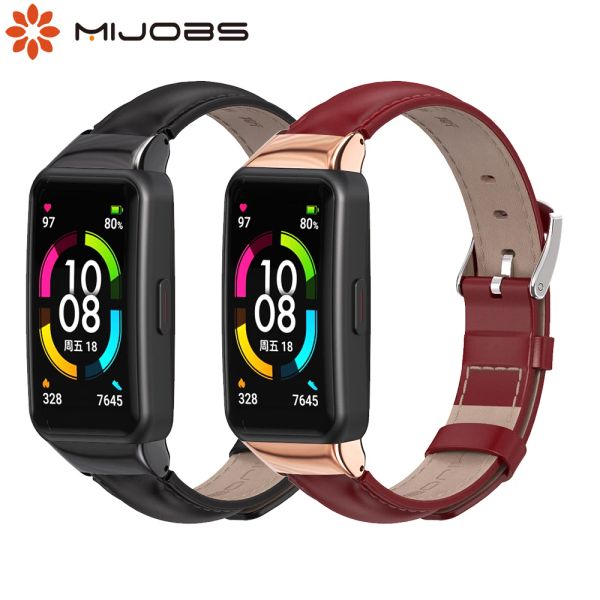 Accessori cinturino in vera pelle per Huawei Honor Band 6 Smart Watch Cintura per Honor 6 Bracciale cinturino di ricambio Accessori cinturino