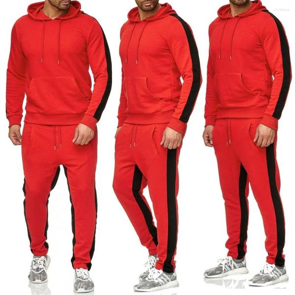 Felpe con cappuccio da uomo 2024 Tuta 2 pezzi Set Felpa Pantaloni sportivi Abbigliamento sportivo Cerniera Casual Uomo Streetwear Abiti Abbigliamento uomo