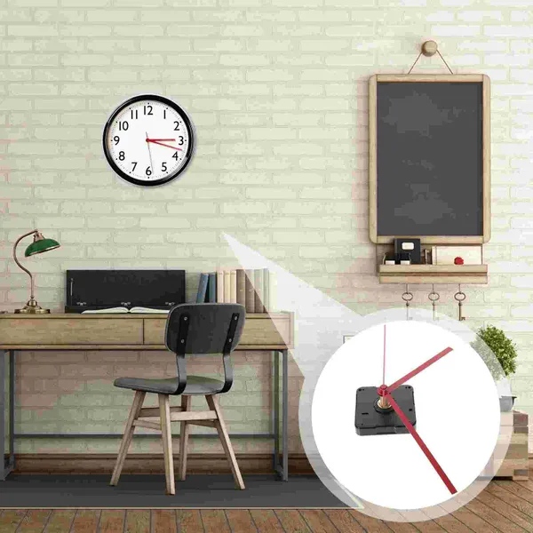 Duvar Saatleri Sessiz Saat Hareket Kitleri DIY değiştirme (kırmızı düz el) mekanizması için