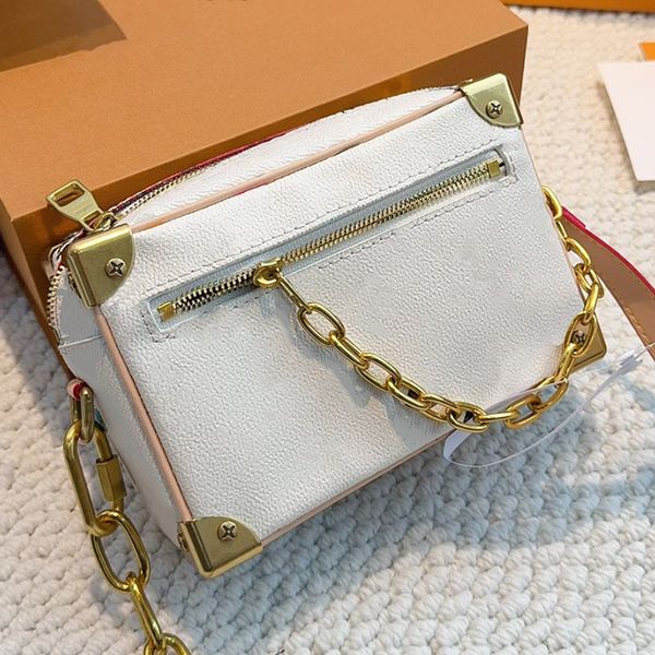 Borsa a tracolla mini firmata francese classica X Tyler Borsa a tracolla di marca di lusso con fiore vecchio Doppia lettera Borsa a tracolla da donna Borsa a catena in vera pelle di alta qualità Bianca