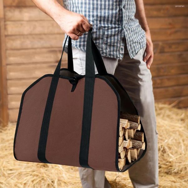 Borse portaoggetti Borsa per legna da ardere Borsa impermeabile per il trasporto di tronchi Borsa resistente all'acqua Accessori per stufe per caminetto di grande capacità