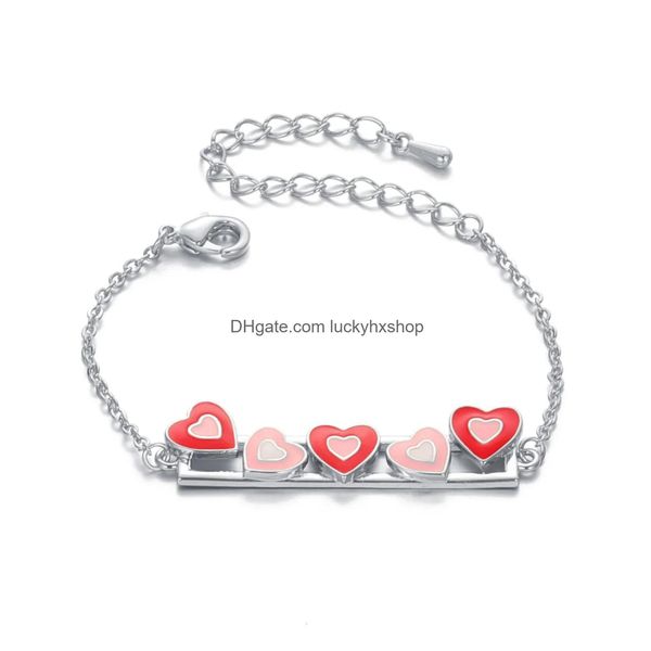 Catena placcata oro 14 carati polsino con fascino bracciali cuore regolabile moda bambini modelli gioielli super flash per donne ragazze 230710 Drop Delive Dhudm