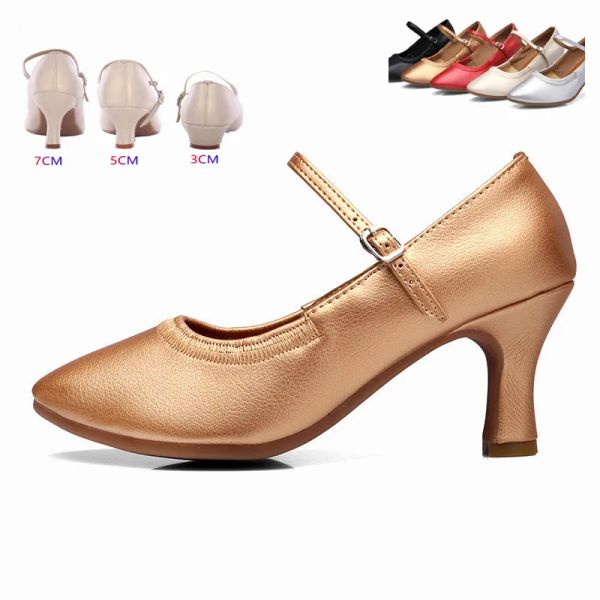 Stivali Nuove scarpe da ballo moderna di zecca femminile femminile scarpe da ballo standard tacco da ballo scarpe da ballo latina per donne da 5 cm tacco da 7 cm