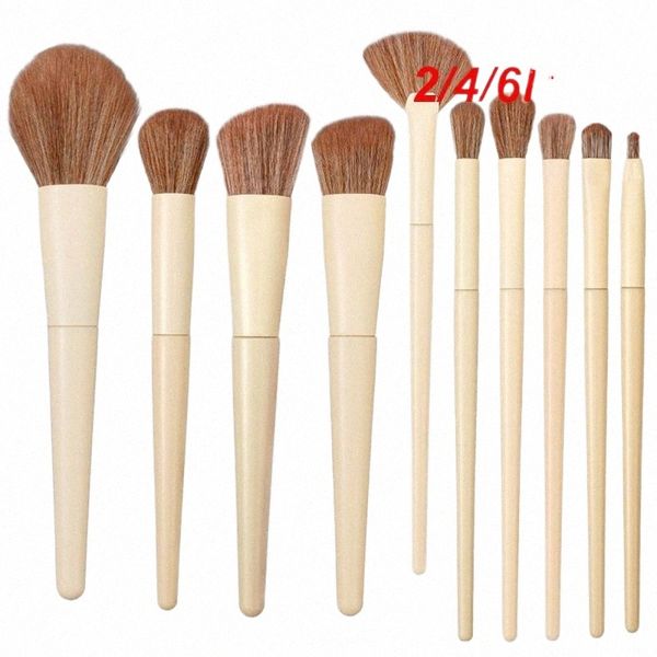 Conjunto de pincéis de maquiagem Cabelo macio High Glow Brush Beauty Brush Powder Conjunto completo de maquiagem para lábios Conjunto de ferramentas de beleza x2xD #