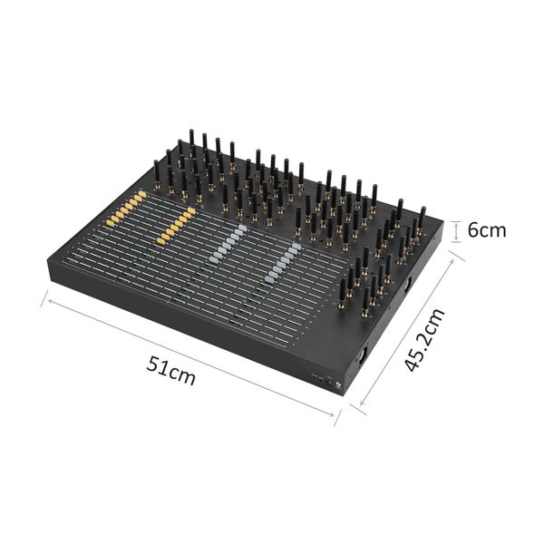 Modems 2G GSM 64 Antennenkanal Sims High Gain Signal Wireless Modem Unterstützung Smpp Http API Datenanalyse und SMS-Benachrichtigungssystem / Otegx