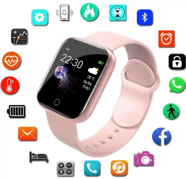 Novo relógio inteligente feminino masculino crianças relógio para android ios eletrônico relógio de fitness rastreador pulseira silicone relógios hours2304147