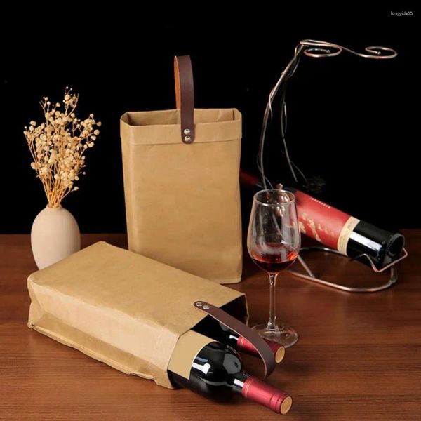 Aufbewahrungstaschen, Wein-Geschenktasche, langlebige Flaschentasche, umweltfreundliches Vintage-Handtaschen-Set für Reisen, Einkaufen, wasserdicht, gewaschen