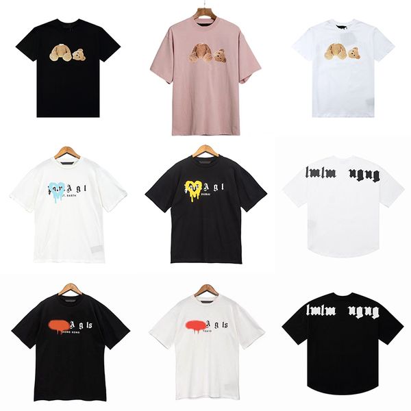 Pl-866 Erkek Kadın Tshirt avuç içi yaz moda tasarımcı lüksler mektup pamuk melekler tişörtler kısa kollu üstler hip hop giysileri tişörtler