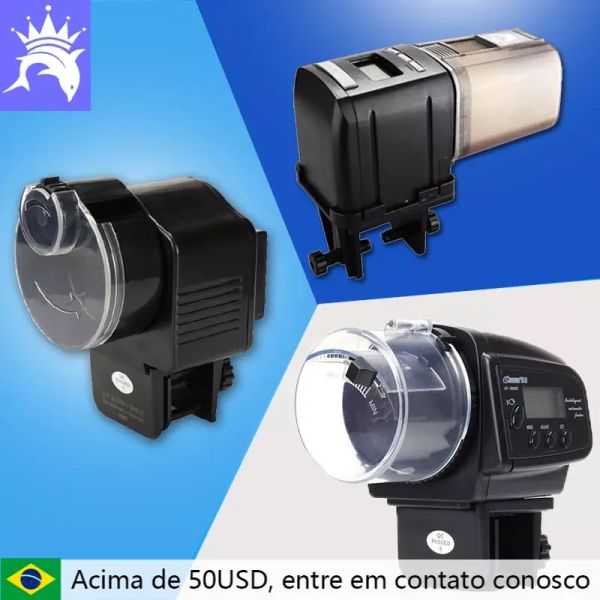 Alimentadores alimentador de aquário para tanque de peixes RESUN alimentador automático de peixes ornamentais 2003 2005D alimentador de alimentação de aquário AF2009D