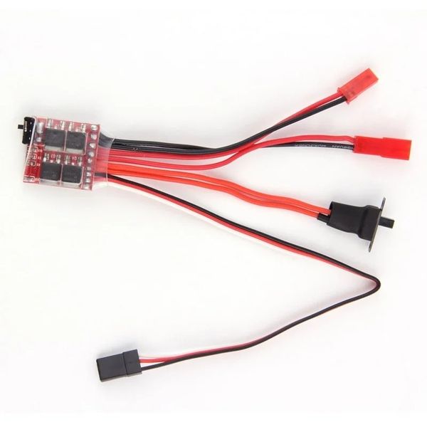 2024 Mini 10A 20A 30A ESC Velocità del motore RC ESC 2KHz Avanti Retromarcia Freno a spazzola RC 2S per Controller Barca Auto Prototank Top Regolatore