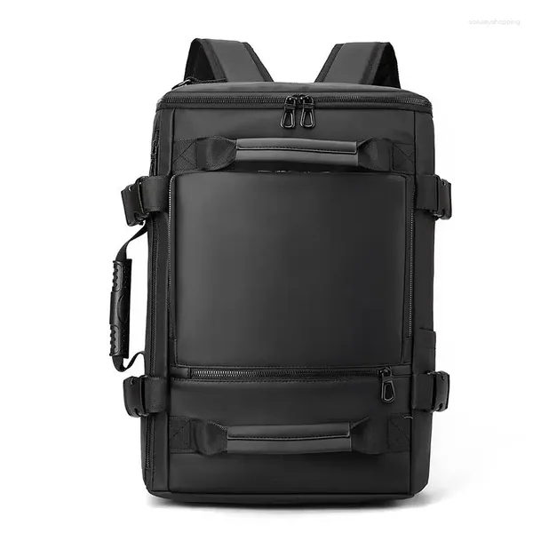 Mochila 15,6 polegadas grande laptop homens multifuncional pacote de bagagem de viagem masculino negócios mochila escritório à prova d'água