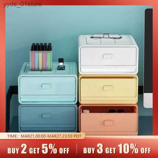 Schmuckschatullen Nordic Große Cacity Masken Aufbewahrungsbox Stapelbare Kosmetik Schmuck Desktop Organizer Drer Case Büro Kleinigkeiten Container Tank L240323