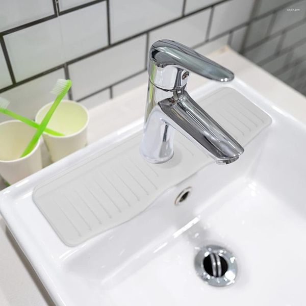 Küchenarmaturen Wasserhahn Wasserauffangmatte Silikongriff Tropfschale Anti-Spray Wasserdicht Rutschfest für Spülbeckenzubehör