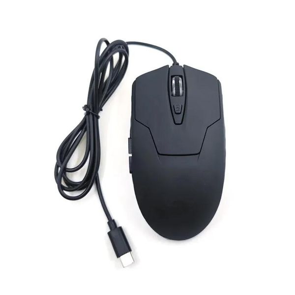 Mouse Mouse da ufficio cablato silenzioso 1600 Dpi 6 pulsanti Tipo C e USB ottico per computer desktop Notebook Gioco Drop Delivery Computer Netwo Otfp0