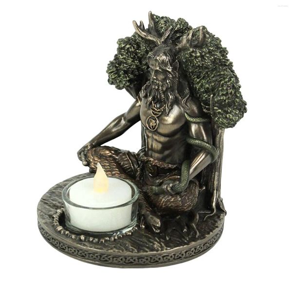 Titulares de vela Cernunnos Tealight Titular Criativo Artesanato Estátua de Mesa Grande Presente de Inauguração para Amigos