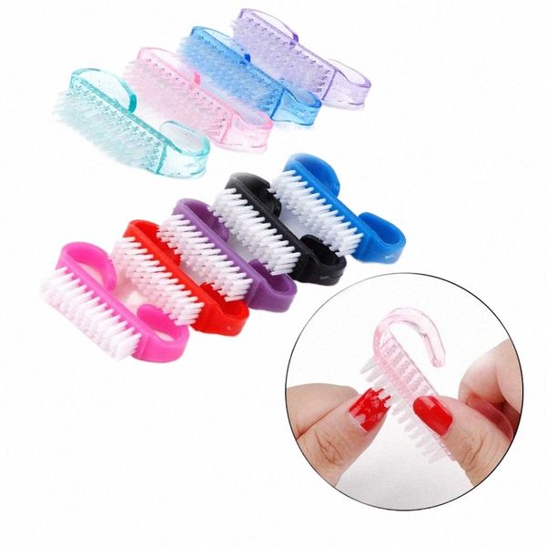 10/50/100pcs escova de limpeza de unhas lidar com nail art manicure pedicure ferramenta de plástico gel unhas remover poeira cuidados limpos maquiagem asa h4yp #