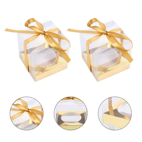 Take Out Conteniters 12 pezzi scatole per biscotti per torte Bellissima cupcake Muffin Pvc da forno più croccante