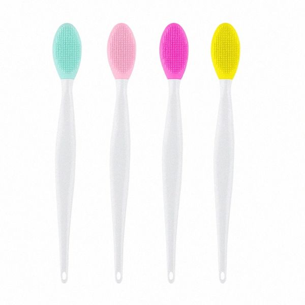 sicuro Double-Sided W Face Brush Soft Blackhead Remover Lip Esfoliante Brush Face Scrub Wing Brush Strumento di trucco W2vR #