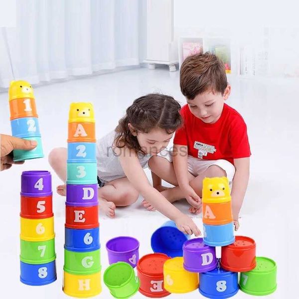 Sortieren Nesting Stapelspielzeug Baby Badezimmer Sanduhr Tasse Montessori Bildung Intelligentes Geschenk Spielzeug Ring Turm Badespiel 24323