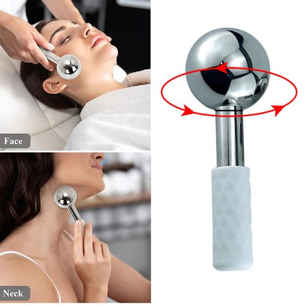 Removedores de globos de gelo, bola de rolo de resfriamento para rosto, olhos, corpo, resfriamento de cuidados com a pele, massagem para inchaço, dispositivo de cuidados com a pele, globos faciais