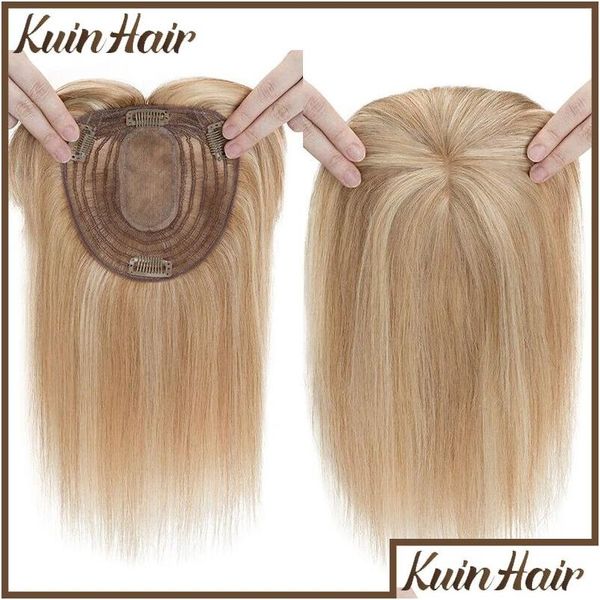 Salon Weft Toppers Silk Base Top Frauen Topper Clip In Echthaar Haarteilverlängerung Dünn Atmungsaktiv Blonde Drop Lieferung Produ Dhyjf