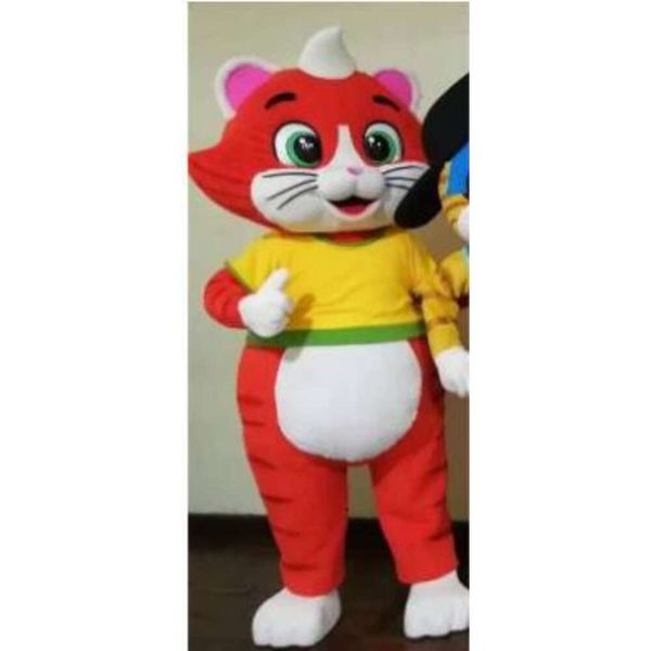 Costumi della mascotte Nuovo costume della mascotte del vestito operato dalla peluche del fumetto della mascotte del gatto sveglio di Natale di Halloween per adulti